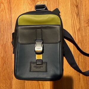 Coach Men's Black and Olive Belt Bag